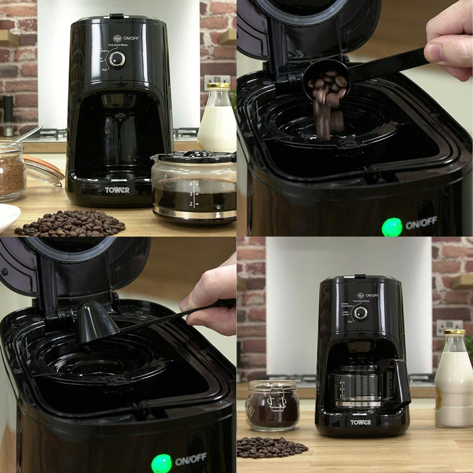 Tower Bean to Cup Coffee Maker T13005 at Wades (Appliance sales and