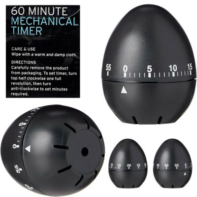 Chef Aid 60 Minute Mechanical Kitchen Timer - Egg Shaped 1614151