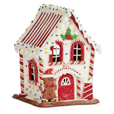 Three Kings Inlit LED Gingerbread Man Candy Cabin  0541507