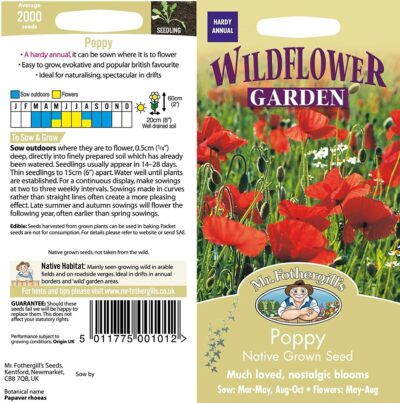 Mr Fothergill's Wildflower Garden Poppy 13578
