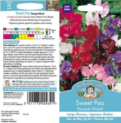 Mr Fothergill's Sweet Pea Bouquet Mixed 12481