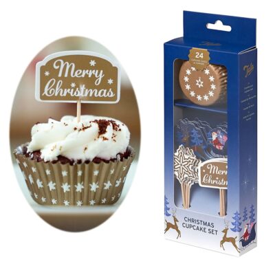 Tala Merry Christmas Cupcake Set - Gold 7218547