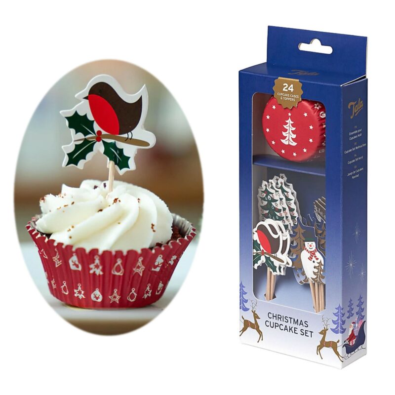 Tala Christmas Let It Snow Cupcake Set - Red 7218552