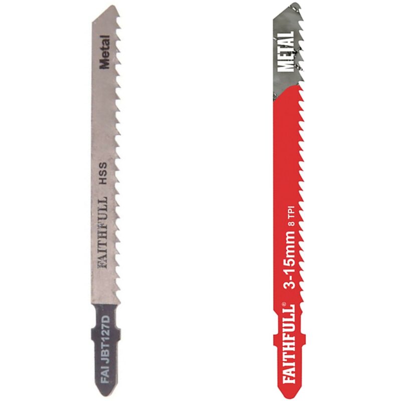 Faithfull 5 T-Shaft Jigsaw Blades for Metal  FAIJBT127D