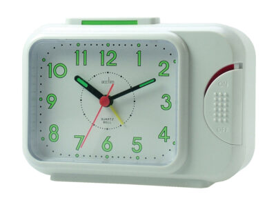 Acctim Quartz Sonnet Traditional Alarm Clock - White 0020493