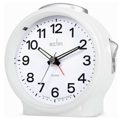 Acctim Elise Sweeper Alarm Clock - White 0022030