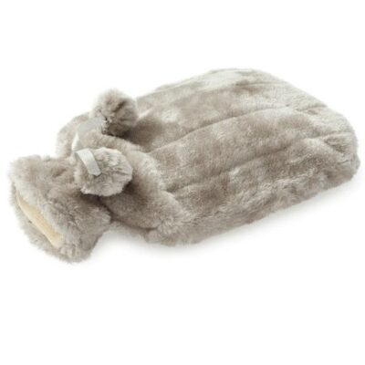 Blue Canyon 2L Hot Water Bottle with Fur Cover - Silver  0490327