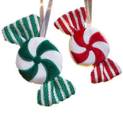 Three Kings Candy Cane Sweet Pendant - Red or Green