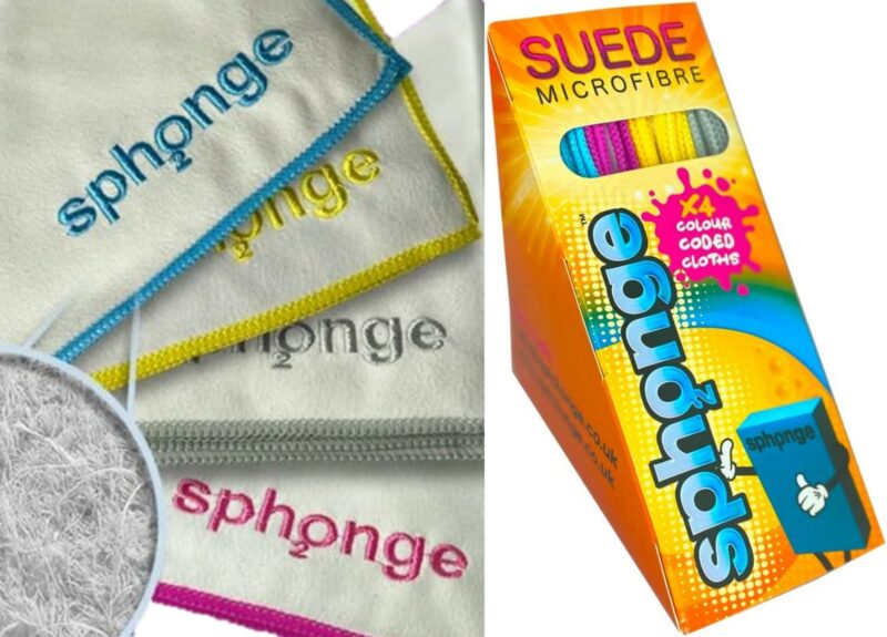 Sph2onge Suede Microfibre Cleaning Cloths - 4 Pack 6070120