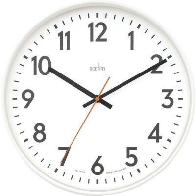 Acctim 30cm Hugo Wall Clock - White 0022438