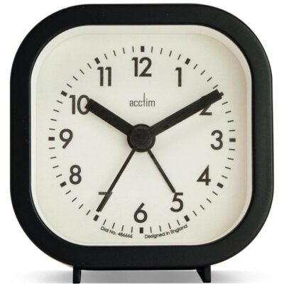 Acctim Robyn Square Analogue Alarm Clock - Black 0022459