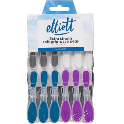 Elliott 24 Extra Strong Soft Grip Wave Pegs  1721883