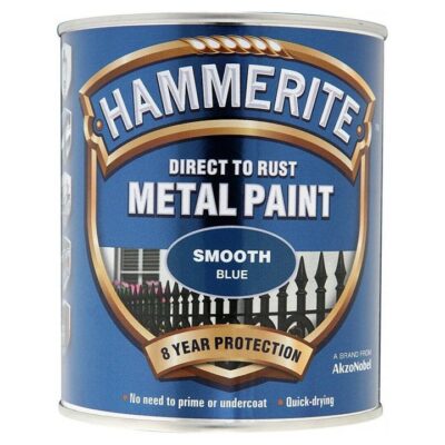 Hammerite 750ml Direct to Rust Metal Paint - Smooth Blue 2461770