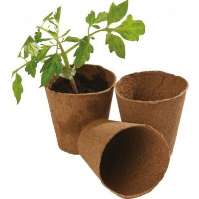 Worth Gardening 8cm Round Fibre Pots - 48 Extra Value Pack   8120157