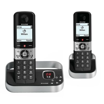 Alcatel Voice with Premium Call Block Twin DECT Phone With Answer Machine F890VOICEDUO