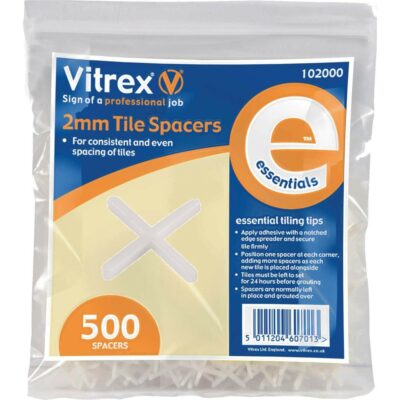 Vitrex 2mm x 500 Essential Tile Spacers VIT102000