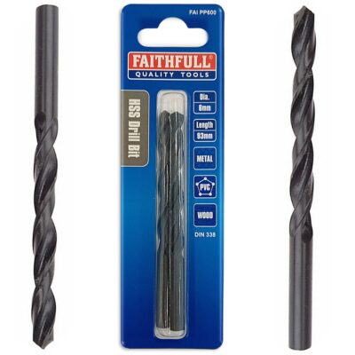 Faithfull 2 x 6mm HSS Jobber Drill Bits FAIPP600