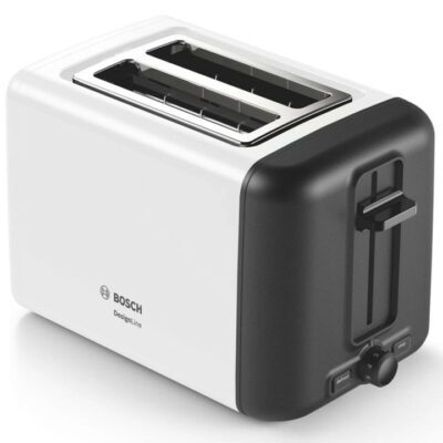 Bosch Design Line 2 Slice Toaster - White TAT3P421GB
