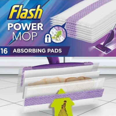 Flash Power Mop 16 Absorbing Refill Pads   1063