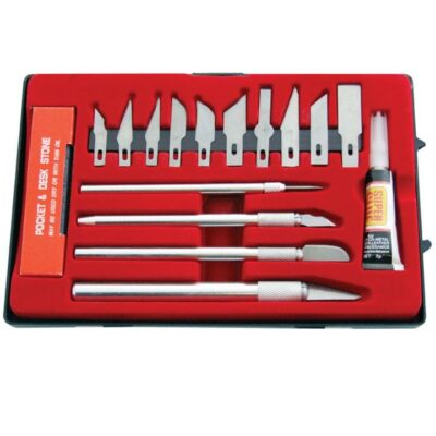 Amtech 17 Piece Hobby Knife Set with Case 6964