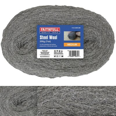 Faithfull 200g Steel Wool - Medium    FAIASW12M