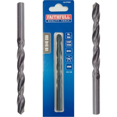 Faithfull 8mm HSS Jobber Drill Bit FAIPP800