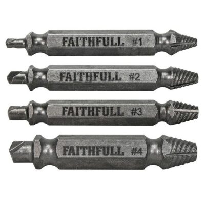 Faithfull 4 Piece Screw Extractor Kit   FAISBEXTRACT