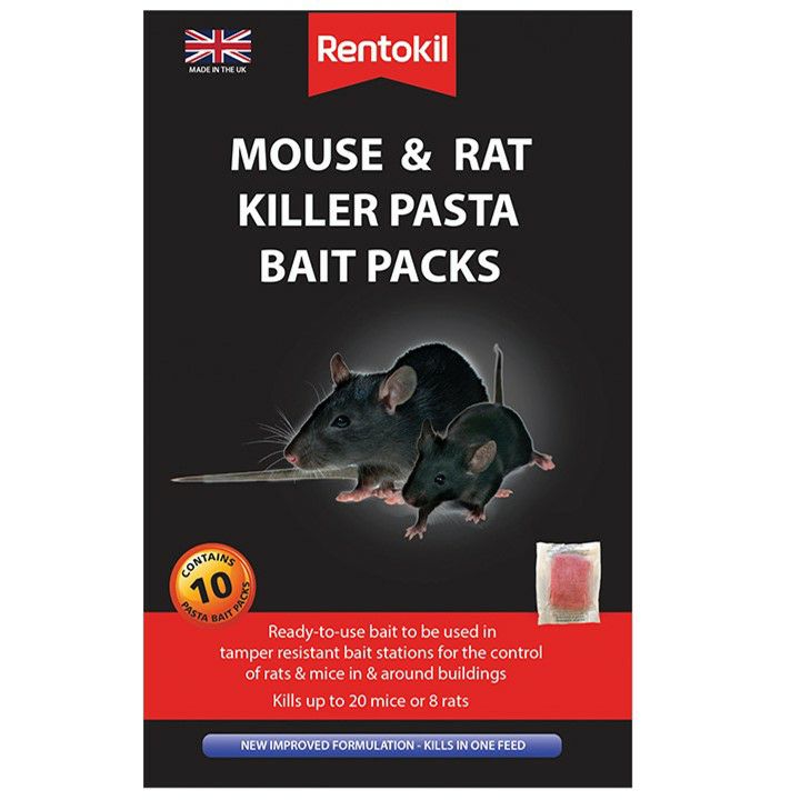 Rentokil Mouse and Rat Killer Pasta Bait - 10 Sachets FMR52
