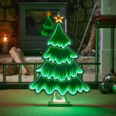 Three Kings 63cm Infinity Glass Tree with Star   0541890