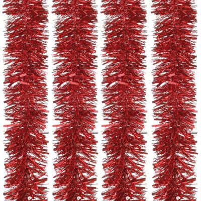 Festive 2m x 10cm Chunky Cut Tinsel - Red   2110714