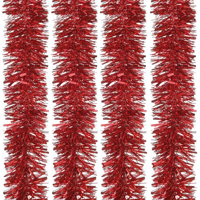 Festive 2m x 10cm Chunky Cut Tinsel - Red   2110714