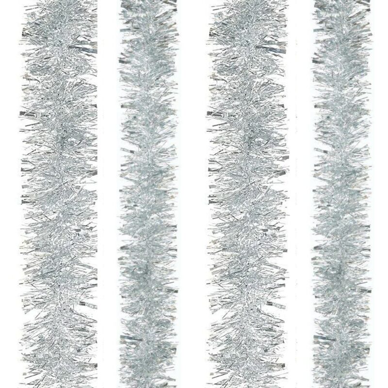 Festive 2m x 10cm Chunky Cut Tinsel - Silver    2110720