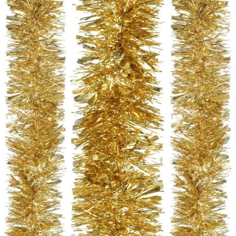 Festive 2m x 10cm Chunky Cut Tinsel - Gold   2110735