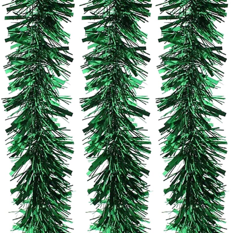 Festive 2m x 10cm Chunky Cut Tinsel - Green    2111990