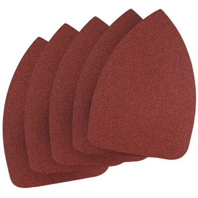 Faithfull 5 Mouse Hook and Loop Sander Sheets - P80 Medium Grade FAIAOMOUSEM