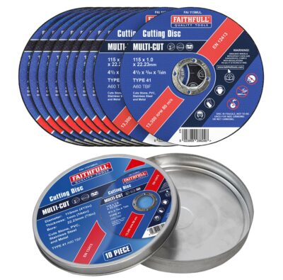 Faithfull 10 x Multi-Cut Cutting Discs XMS24CUTOFF