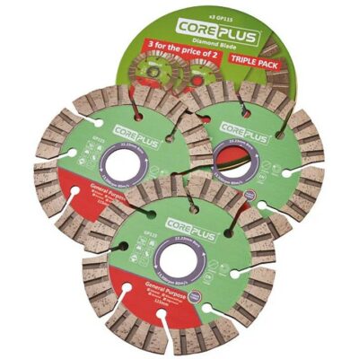 Core Plus 3 x 115mm Hybrid Turbo Diamond Blade Set    XMS24TURBO