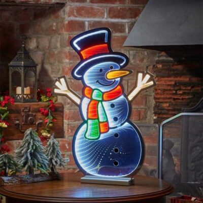 Three Kings 60cm Infinity Glass - Frosty Snowman  0541926