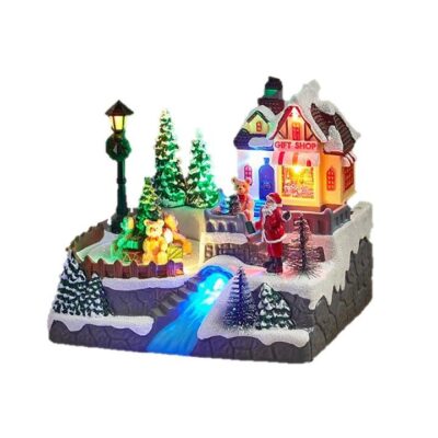 Three Kings Multi-Coloured LED Christmas Scene - Gift Shop Snow Scene  0541931