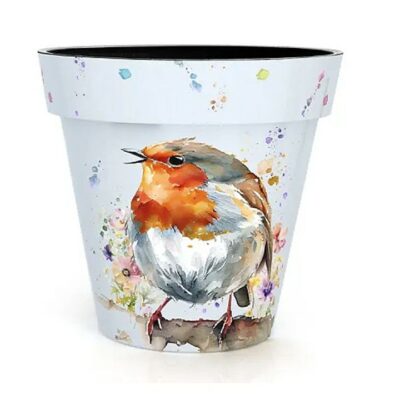 Creekwood 40cm Plant Pot - Watercolour Robin   0891794