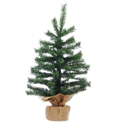 Festive 60cm Green Tree with Burlap Base  2111922