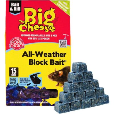 STV The Big Cheese 15 x All Weather Bait Blocks for Rats and Mice   5642884