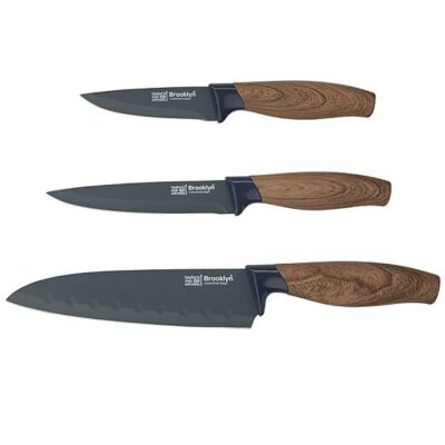 Taylors Brooklyn 3 Piece Walnut Knife Set   7261807