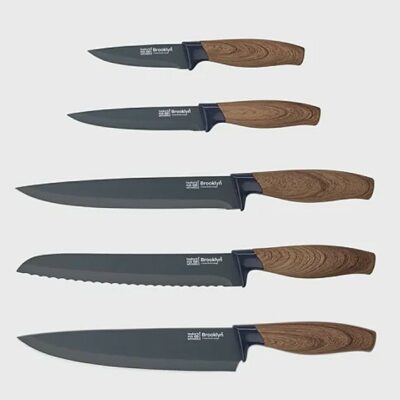 Taylors Brooklyn 5 Piece Walnut Knife Set  7261812