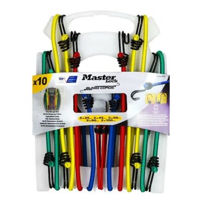 MasterLock Pack of 10 Twin Wire Bungee Organiser XMS24BUNGEE