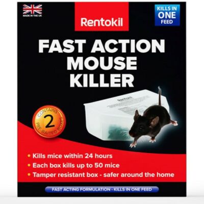 Rentokil 2 x Pre Baited Boxes Fast Action Mouse Killer PSF135