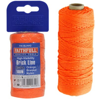 Faithfull 100m Brick Line Dispenser Reel- Orange FAIBLHVO