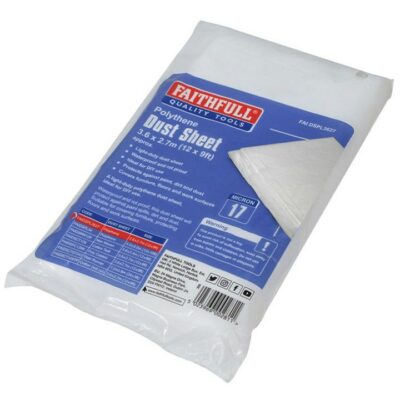 Faithfull 12 x 9ft Polythene Dust Sheet FAIDSPL3627