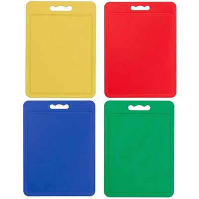 Chef Aid 4 MultiColoured Chopping Boards - Large 1614570