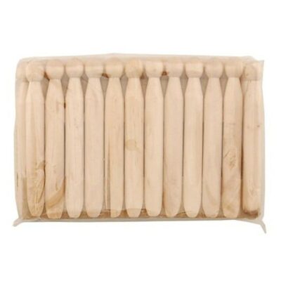 Elliott 24 Traditional Wooden Dolly Clothes Pegs - Beech Wood 1721087